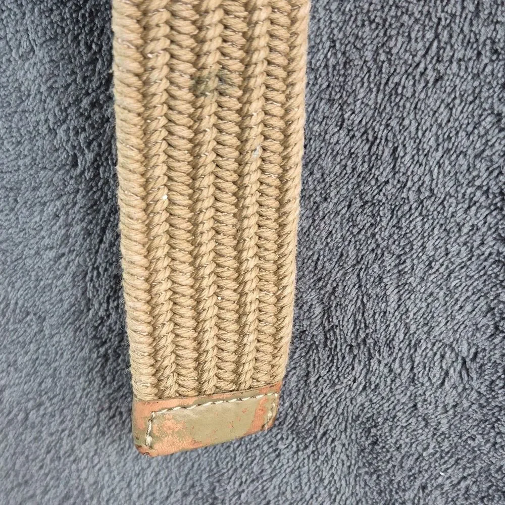 Urban Outfitters Men's Braided Woven Belt Buckle Beige Olive Size 36